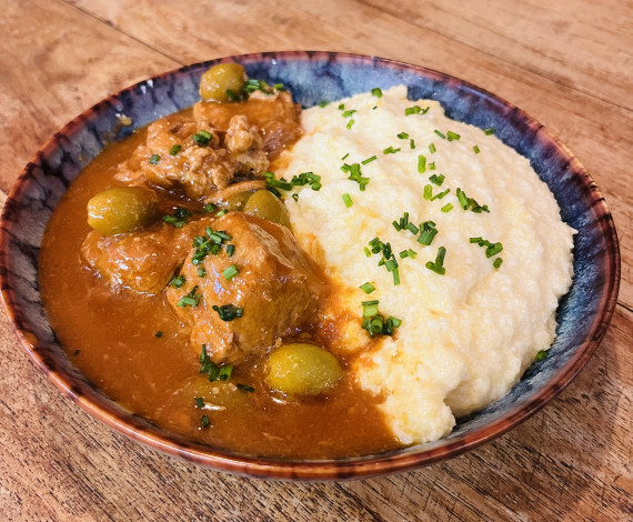 Sauté de veau aux olives